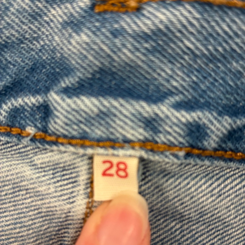 Levi's Denim Skirt 28 Maxi RawHem ButtonFly Boho Western Cowgirl Festival Hippie - Picture 4 of 9
